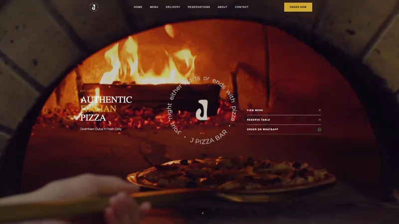 J Pizza House — Wood-fired Neapolitan pizzeria — 24-hour fermented dough, Caputo flour, a 450°C oven