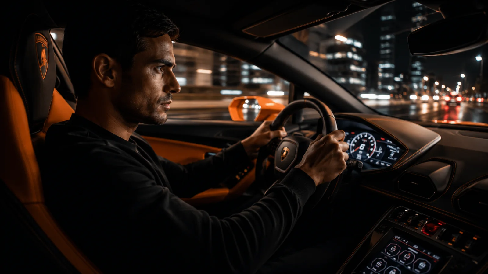 3D car interior render — driver point of view — CGI by Dubai Prod