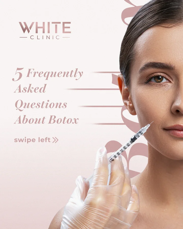 Aesthetics clinic social media post design about Botox treatments, Dubai