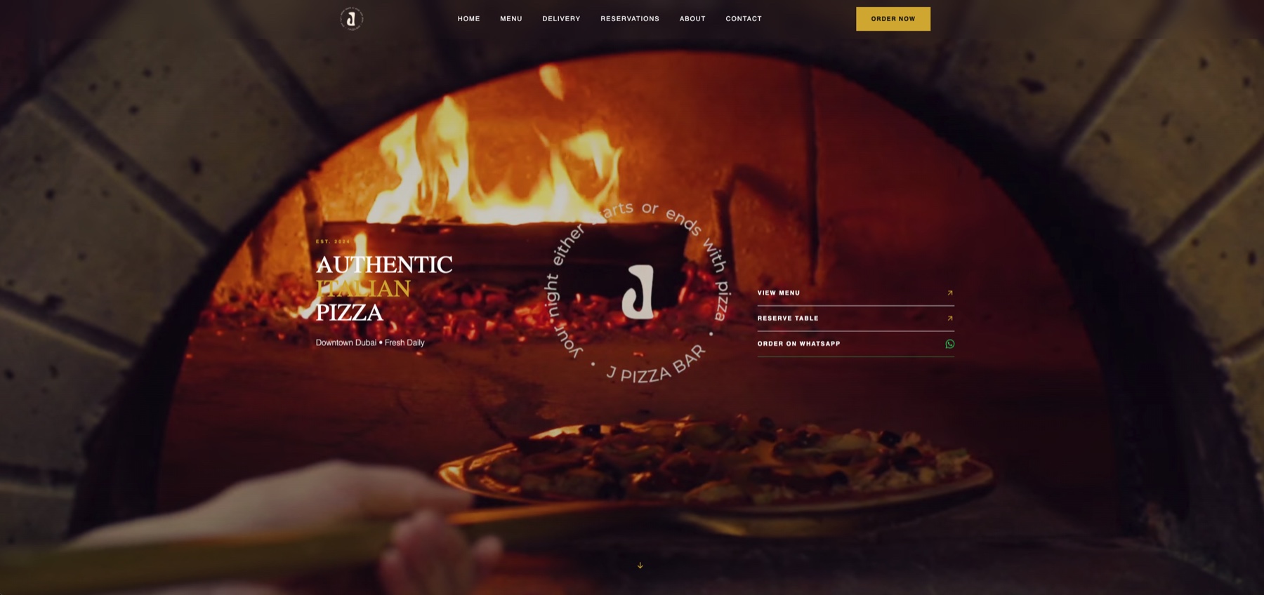 J Pizza House — breakfast page