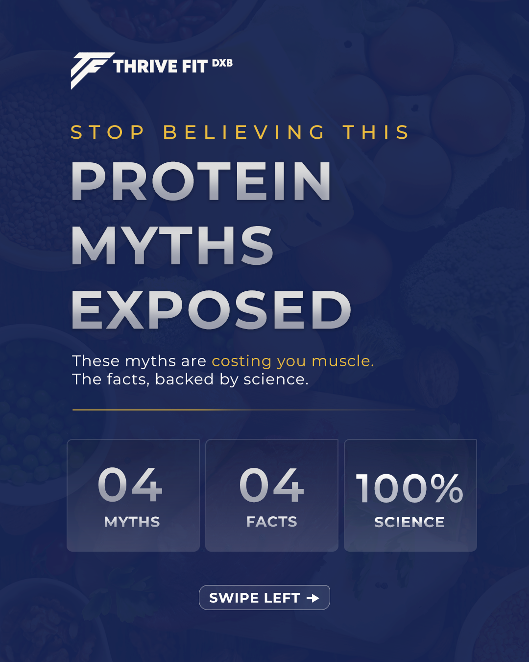 Thrive Fit DXB — protein myths carousel