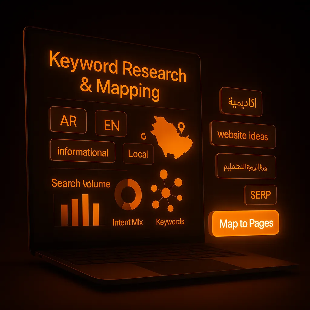 Keyword research and intent mapping