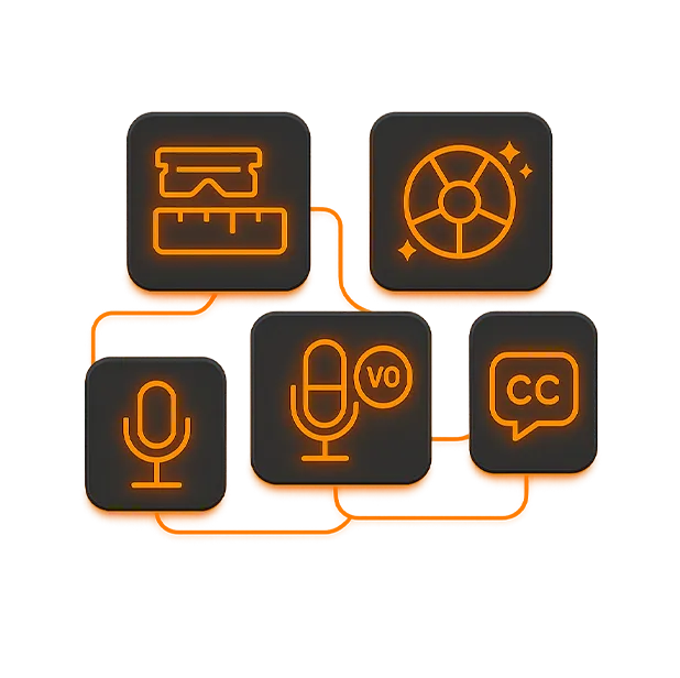 Post-production editing color grade sound design motion graphics VFX